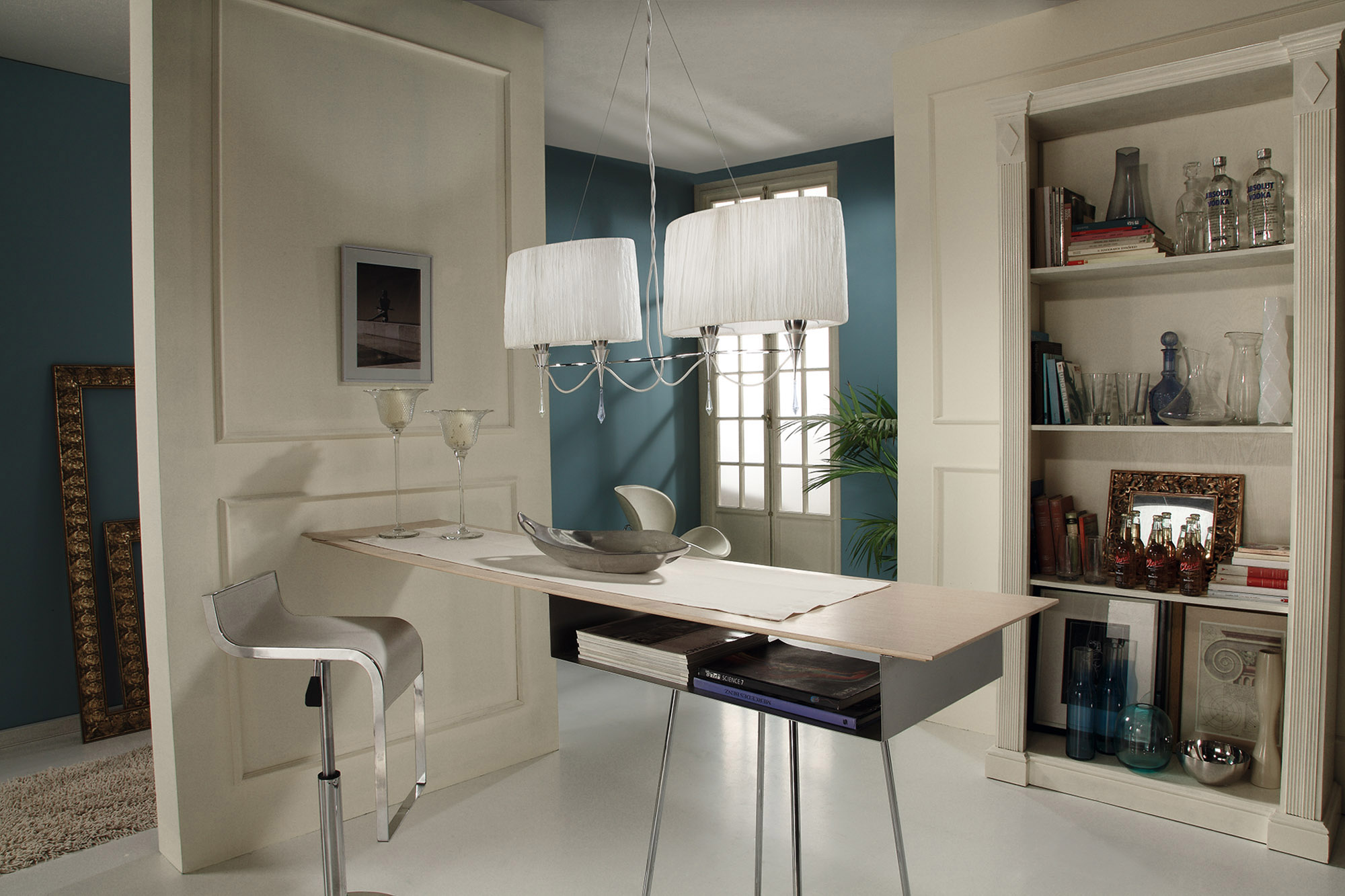 Lucca Crystal Floor Lamps Mantra Shaded Floor Lamps